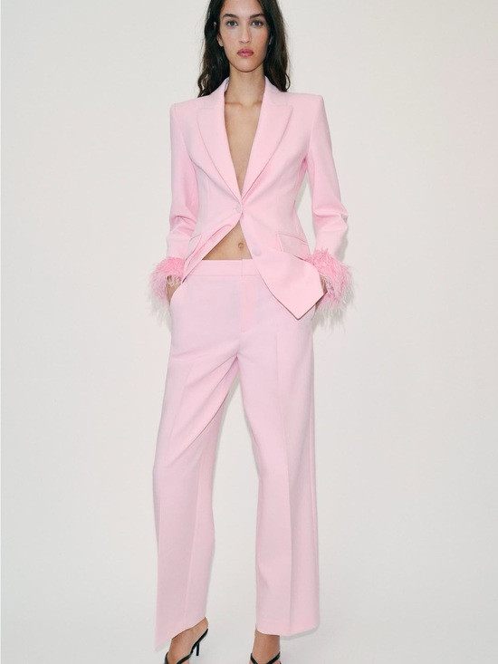 Zara Pants - ZARA BNWT LOW-RISE STRAIGHT LEG PANTS. PINK 2530/593/620
